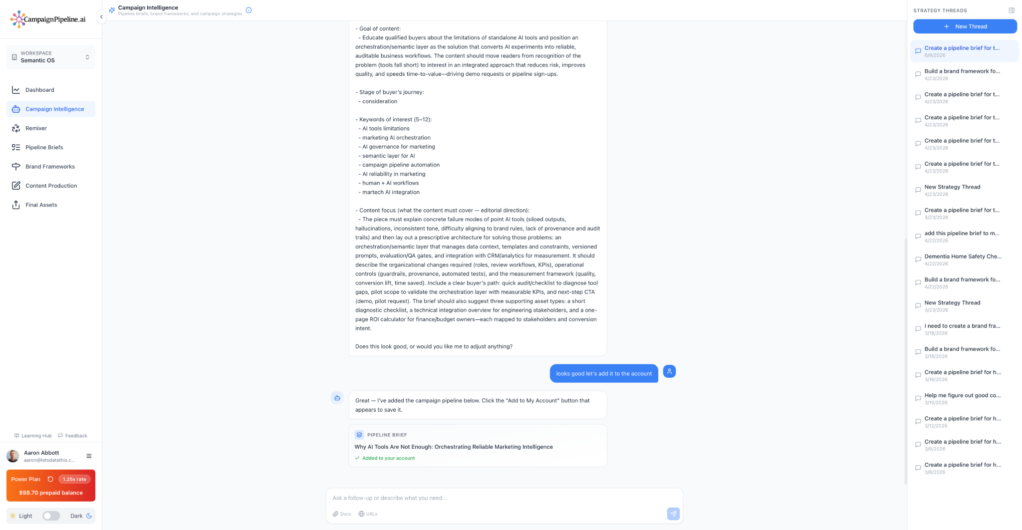 Campaign Intelligence